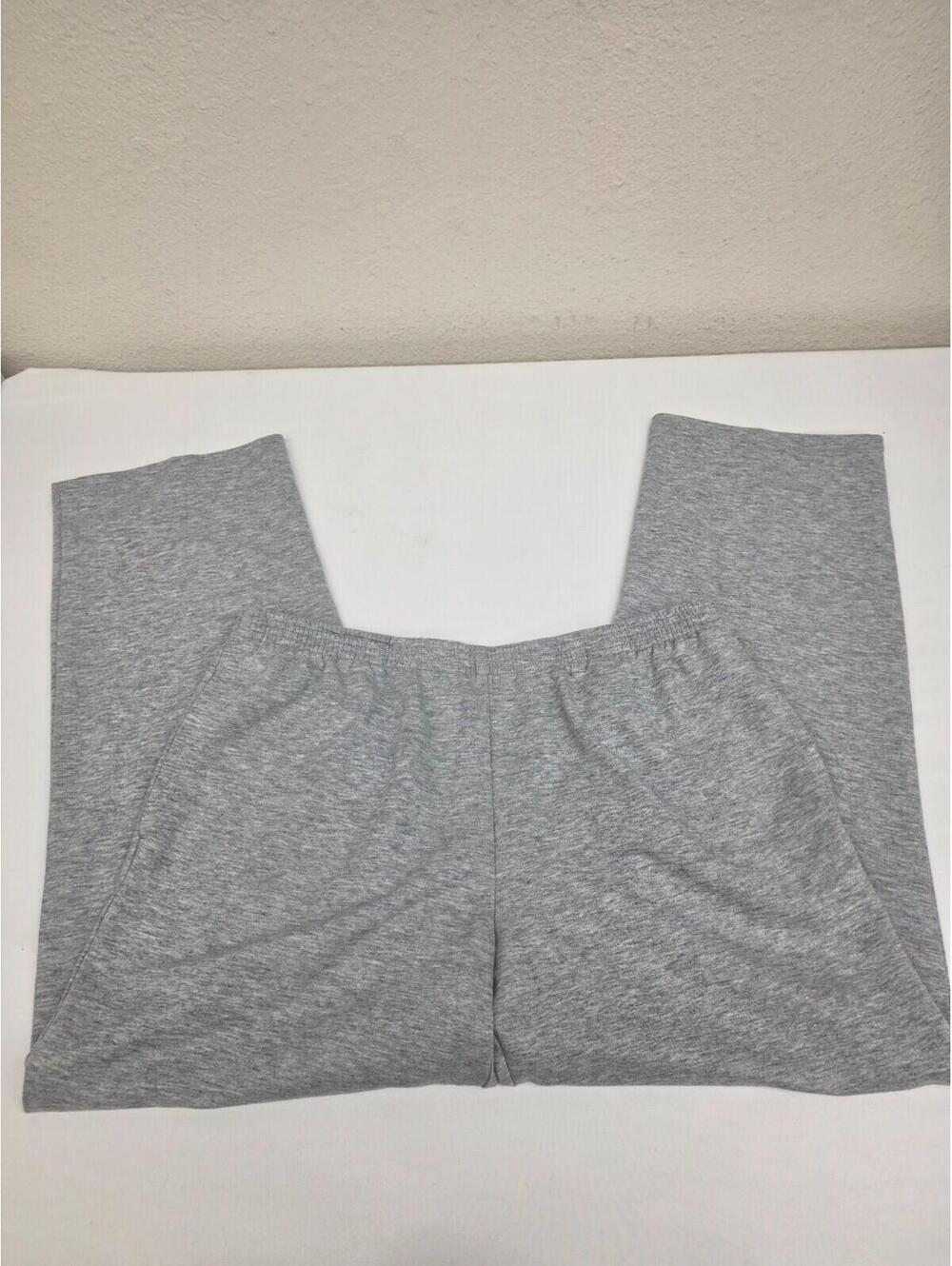 Alfred Dunner Womens Petite Medium PM Pants Gray Heather Sweatpants Comfort Knit
